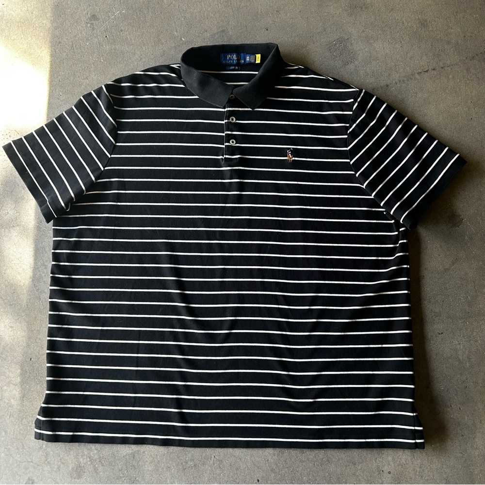 Polo by Ralph Lauren Black and White Striped Polo Shirt